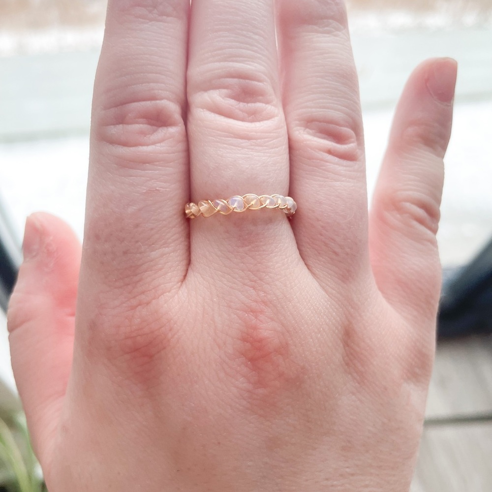 💕 2 for $40💕 Ethiopian Opal weave ring by @silverandstonewpg